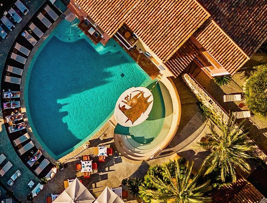 pool water swimming pool outdoors aerial view architecture building