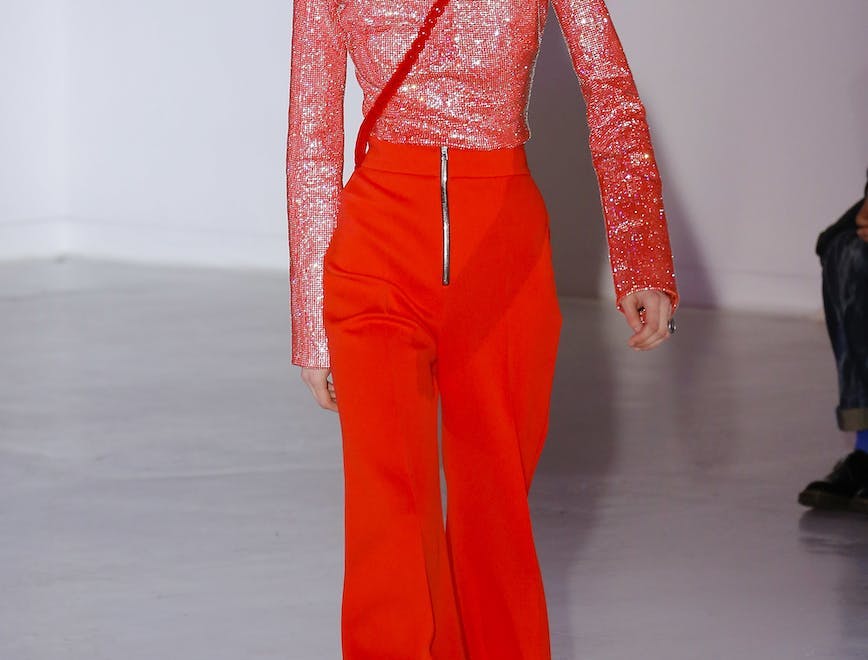 person human runway clothing apparel fashion sleeve long sleeve