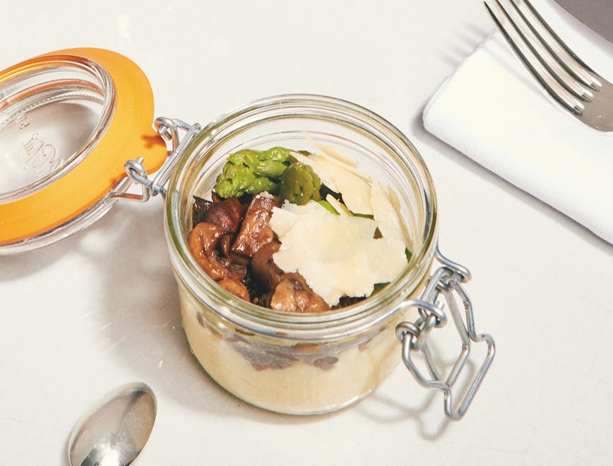 fork cutlery jar food
