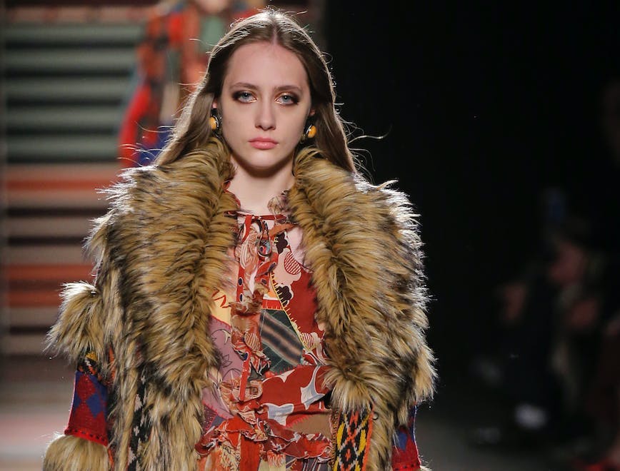 etro ready to wear fall winter 2018 -19 milan february 2018 clothing apparel person human fur