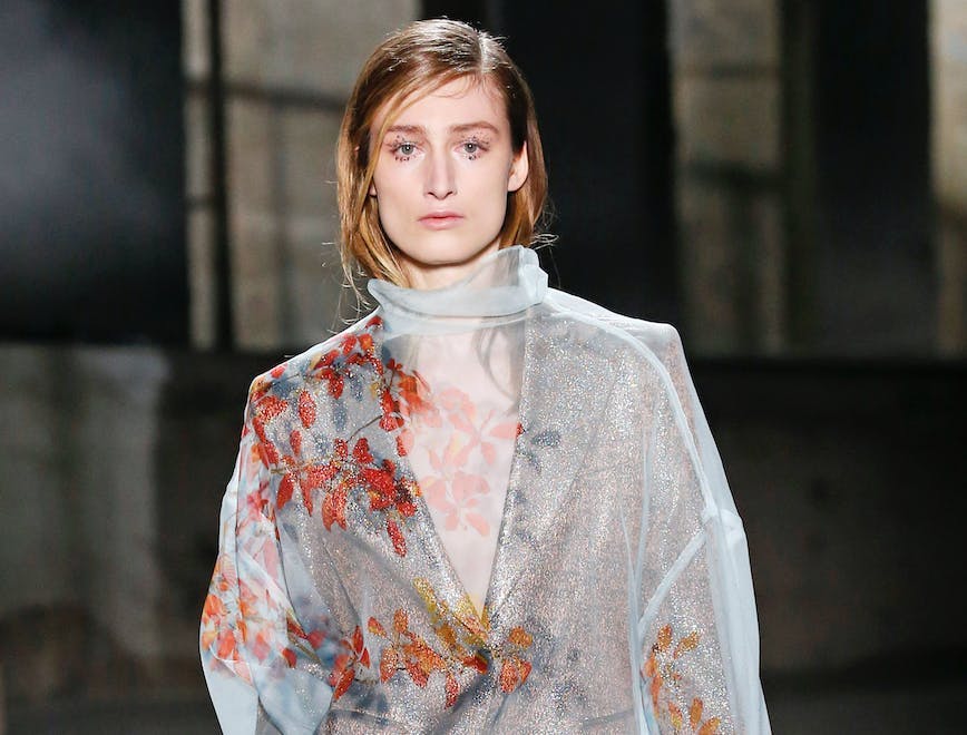 dries van noten__ rtw fall winter 2019-20 _ paris february march 2019_ clothing apparel person human sleeve fashion robe long sleeve gown