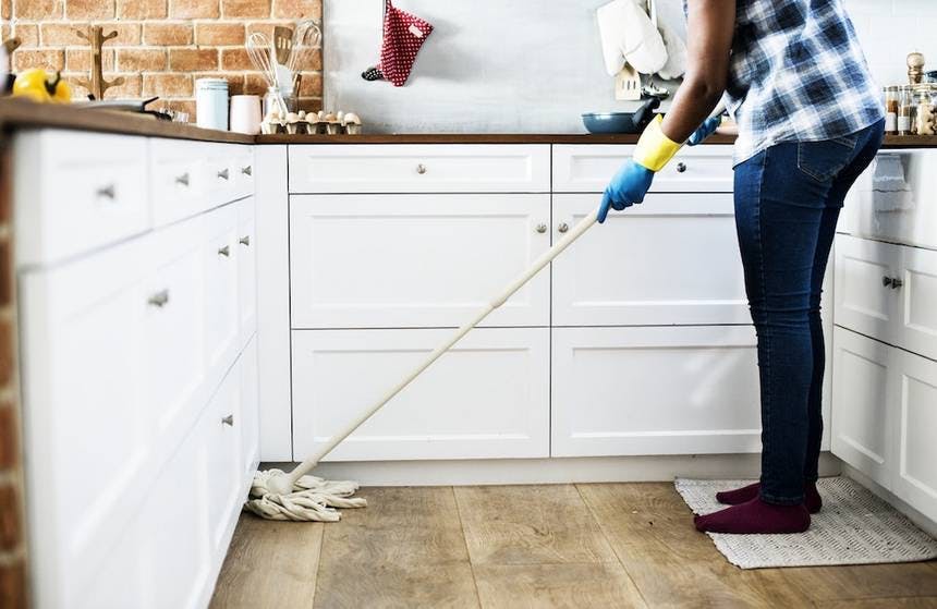 cleaning person human flooring pants clothing apparel