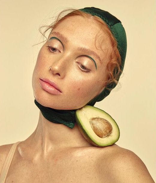 plant fruit food avocado face person human