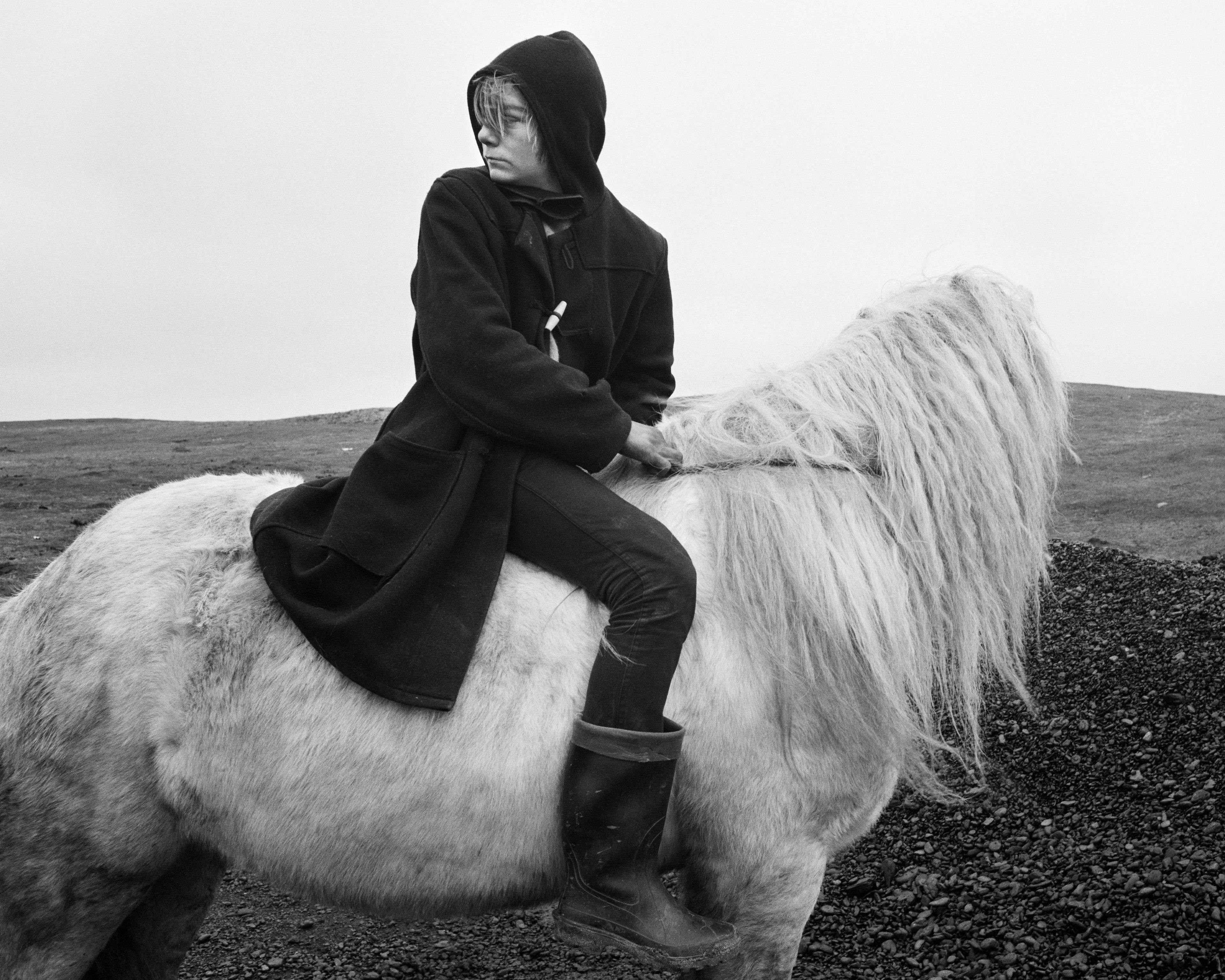Boo on a horse. Lynemouth, Northumberland, England, Great Britain, 1984 © Chris Killip Photography Trust/Magnum Photos