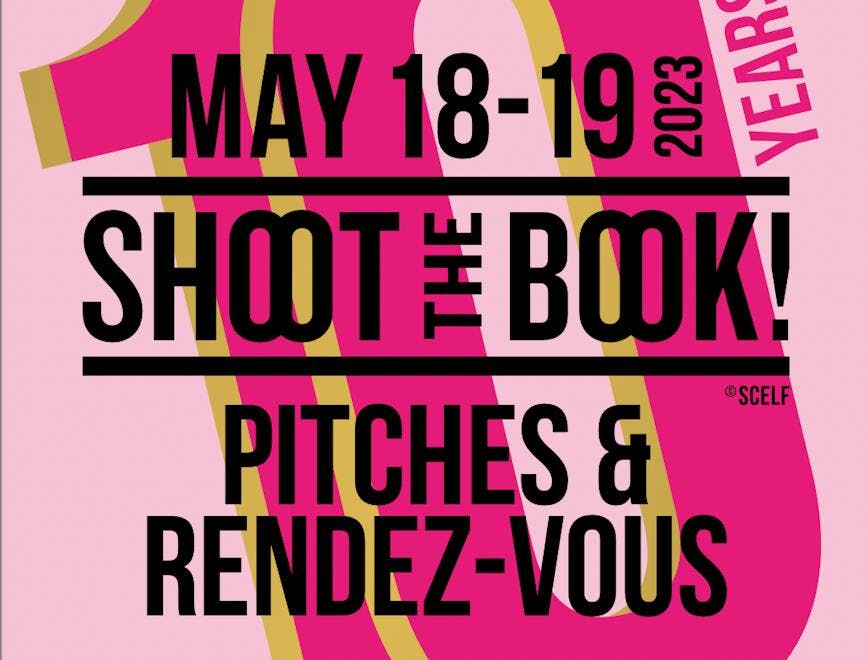 L'affiche officielle de l'initiative Shoot the Book, qui fête ses 10 ans à Cannes.