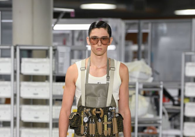 pmcarc spring 2024 runway show mfw bestof topix florence clothing shorts adult male man person